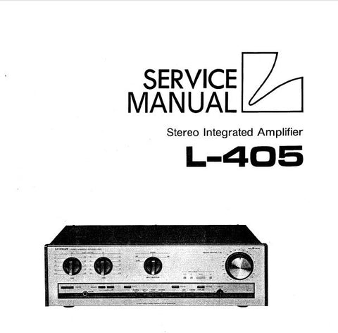 LUXMAN L-405 STEREO INTEGRATED AMP SERVICE MANUAL INC BLK DIAG WIRING DIAG SCHEMS PCBS AND PARTS LIST 24 PAGES ENG