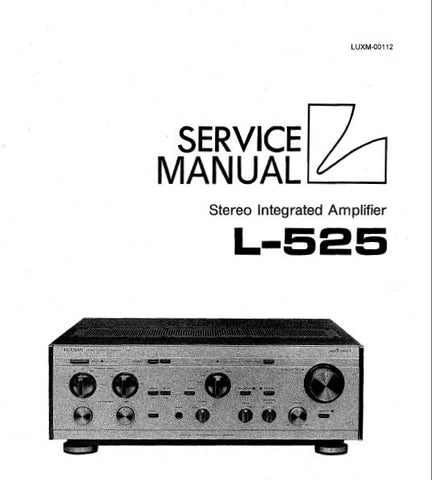 LUXMAN L-525 STEREO INTEGRATED AMP SERVICE MANUAL INC BLK DIAG WIRING DIAG SCHEMS PCBS AND PARTS LIST 41 PAGES ENG