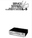 LUXMAN L-5 SOLID STATE STEREO DC INTEGRATED AMP SERVICE MANUAL INC SCHEMS PCBS AND PARTS LIST 15 PAGES ENG