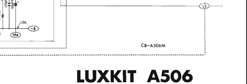 LUXMAN LUXKIT A506 ELECTRONIC CROSSOVER NETWORK SCHEMATIC DIAGRAM AND PCBS 6 PAGES ENG