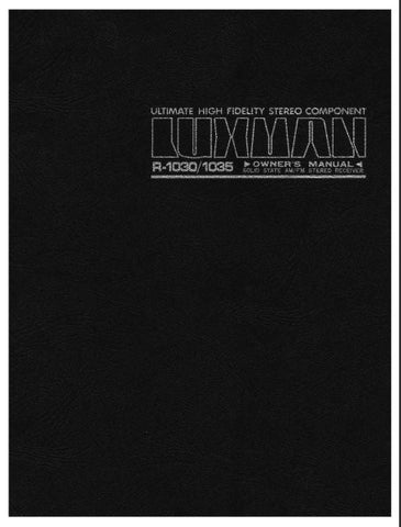 LUXMAN R-1030 R-1035 SOLID STATE AM FM STEREO RECEIVER OWNER'S MANUAL INC CONN DIAG AND BLK DIAG 18 PAGES ENG