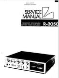 LUXMAN R-2050 FREQUENCY SYNTHESIZED STEREO TUNER AMP SERVICE MANUAL INC SCHEMS PCBS AND PARTS LIST 26 PAGES ENG
