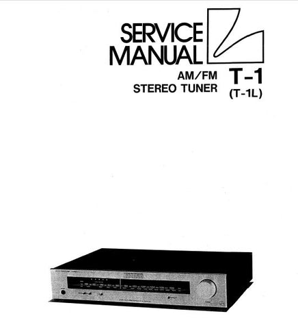 LUXMAN T-1 T-1L AM FM STEREO TUNER SERVICE MANUAL INC SCHEM DIAG PCB AND PARTS LIST 16 PAGES ENG
