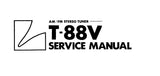 LUXMAN T-88V AM FM STEREO TUNER SERVICE MANUAL INC SCHEMS PCB AND PARTS LIST 13 PAGES ENG