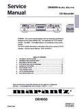MARANTZ DR4050 CD RECORDER SERVICE MANUAL INC BLK DIAG PCBS SCHEM DIAGS AND PARTS LIST 64 PAGES ENG