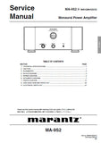 MARANTZ MA-9S2 MONAURAL POWER AMPLIFIER SERVICE MANUAL INC BLK DIAG PCBS SCHEM DIAGS AND PARTS LIST 27 PAGES ENG