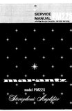 MARANTZ PM-225 STEREOPHONIC AMPLIFIER SERVICE MANUAL INC BLK DIAG PCBS SCHEM DIAG AND PARTS LIST 26 PAGES ENG