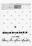 MARANTZ PM-630 STEREO PRE MAIN AMPLIFIER SERVICE MANUAL INC BLK DIAG PCBS SCHEM DIAGS AND PARTS LIST 25 PAGES ENG