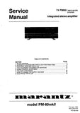 MARANTZ PM-80mkII 74 PM-80 INTEGRATED STEREO AMPLIFIER SERVICE MANUAL INC BLK DIAG PCBS SCHEM DIAGS AND PARTS LIST 17 PAGES ENG
