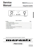 MARANTZ PM6010F PM6010OSE INTEGRATED AMPLIFIER SERVICE MANUAL INC BLK DIAG PCBS SCHEM DIAGS AND PARTS LIST 15 PAGES ENG