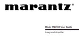 MARANTZ PM7001 INTEGRATED AMPLIFIER USER GUIDE 20 PAGES ENG
