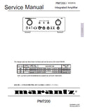 MARANTZ PM7200 INTEGRATED AMPLIFIER SERVICE MANUAL INC BLK DIAG PCBS SCHEM DIAGS AND PARTS LIST 30 PAGES ENG
