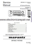 MARANTZ PS7400 AV SURROUND AMPLIFIER SR7400 AV SURROUND RECEIVER SERVICE MANUAL INC BLK DIAG PCBS SCHEM DIAGS AND PARTS LIST 96 PAGES ENG