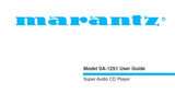 MARANTZ SA-12S1 SUPER AUDIO CD PLAYER USER GUIDE 40 PAGES ENG