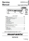 MARANTZ SA-7001 KI SUPER AUDIO CD PLAYER SERVICE MANUAL INC BLK DIAG PCBS SCHEM DIAGS AND PARTS LIST 60 PAGES ENG