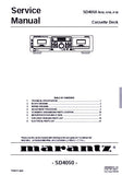 MARANTZ SD4050 PROFESSIONAL DOUBLE CASSETTE DECK SERVICE MANUAL INC BLK DIAG PCBS SCHEM DIAGS AND PARTS LIST 20 PAGES ENG