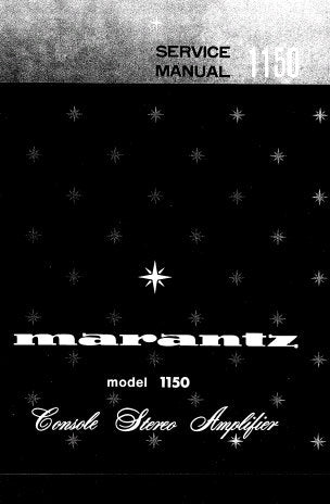 MARANTZ 1150 STEREO CONSOLE AMPLIFIER SERVICE MANUAL INC SCHEM DIAGS PCBS AND PARTS LIST 34 PAGES ENG