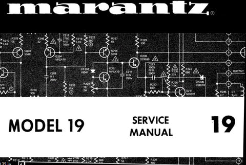 MARANTZ 19 STEREOPHONIC RECEIVER SERVICE MANUAL INC TRSHOOT GUIDE SCHEM DIAGS PCBS AND PARTS LIST 72 PAGES ENG