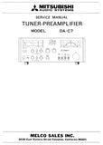 MITSUBISHI DA-C7 AM FM STEREO TUNER PREAMPLIFIER SERVICE MANUAL BOOK INC DIAL CORD THREADING DIAG WIRING DIAG PCBS SCHEM DIAGS AND PARTS LIST 16 PAGES ENG