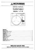 MITSUBISHI LT-30 TURNTABLE SERVICE MANUAL BOOK INC WIRING DIAG PCBS SCHEM DIAG AND PARTS LIST 23 PAGES ENG