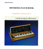MOOG MINIMOOG SYNTHESIZER PATCHBOOK 28 PAGES ENG