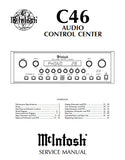 McINTOSH C46 AUDIO CONTROL CENTER SERVICE MANUAL INC BLK DIAG PCBS SCHEM DIAGS AND PARTS LIST 46 PAGES ENG
