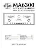McINTOSH MA6300 INTEGRATED AMPLIFIER SERVICE MANUAL INC BLK DIAG PCBS SCHEM DIAGS AND PARTS LIST 44 PAGES ENG
