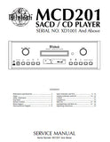McINTOSH MCD201 SACD CD PLAYER SERVICE MANUAL INC BLK DIAG PCBS SCHEM DIAGS AND PARTS LIST 28 PAGES ENG