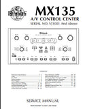 McINTOSH MX135 AV CONTROL CENTER SERVICE MANUAL INC BLK DIAG PCBS SCHEM DIAGS AND PARTS LIST 95 PAGES ENG