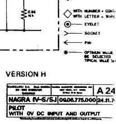 NAGRA IV-SJ REEL TO REEL TAPE RECORDER SCHEMATIC DIAGRAMS 2 PAGES ENG
