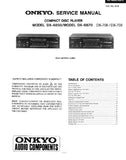 ONKYO DX-6850 DX-6870 CD PLAYER SERVICE MANUAL INC PCB SCHEM DIAGS AND PARTS LIST 41 PAGES ENG