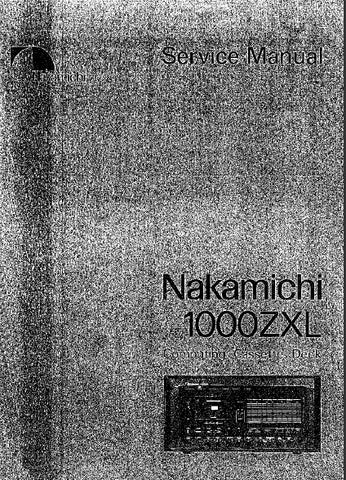 NAKAMICHI 1000ZXL STEREO COMPUTING CASSETTE DECK SERVICE MANUAL INC BLK DIAG SCHEMS PCBS AND PARTS LIST 104 PAGES ENG