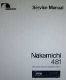 NAKAMICHI 481 DISCRETE HEAD STEREO CASSETTE DECK SERVICE MANUAL INC BLK DIAGS WIRING DIAG SCHEMS PCBS AND PARTS LIST 66 PAGES ENG