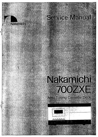 NAKAMICHI 700ZXE AUTO TUNING CASSETTE DECK SERVICE MANUAL INC BLK DIAGS SCHEMS PCBS AND PARTS LIST 94 PAGES ENG