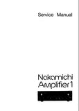NAKAMICHI AMPLIFIER 1 STEREO AMP SERVICE MANUAL INC BLK DIAG WIRING DIAG SCHEMS PCBS AND PARTS LIST 32 PAGES ENG
