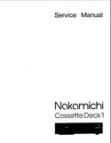 NAKAMICHI CASSETTE DECK 1 3 HEAD STEREO CASSETTE TAPE DECK SERVICE MANUAL INC BLK DIAGS WIRING DIAG SCHEMS PCBS AND PARTS LIST 48 PAGES ENG