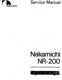 NAKAMICHI NR-200 DOLBY B-C TYPE NOISE REDUCTION SYSTEM SERVICE MANUAL INC PCB'S BLK DIAG WIRING DIAG SCHEM DIAGS AND PARTS LIST 27 PAGES ENG
