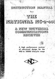 NATIONAL NC-2-40D A NEW UNIVERSAL COMMUNICATIONS RECEIVER INSTRUCTION MANUAL INC SCHEM DIAG SAND PARTS LIST 24 PAGES ENG