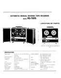 NATIONAL RS-780S 4 TRACK STEREO REEL TO REEL TAPE RECORDER SERVICE MANUAL INC BLK DIAG PCBS SCHEM DIAGS AND PARTS LIST 25 PAGES ENG