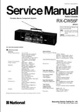 NATIONAL RX-CW55F PORTABLE STEREO COMPONENT SYSTEM SERVICE MANUAL INC BLK DIAG PCBS SCHEM DIAG AND PARTS LIST 21 PAGES ENG