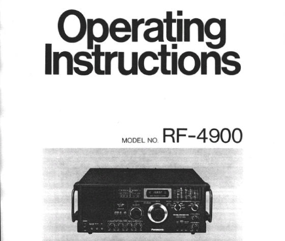 NATIONAL RF-4900 FM AM 10 BAND WORLDWIDE COMMUNICATIONS RECEIVER OPERATING INSTRUCTIONS INC CONN DIAGS AND BLK DIAG 12 PAGES ENG