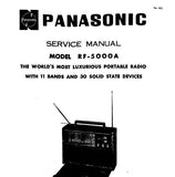 NATIONAL RF-5000A 11 BAND PORTABLE RADIO SERVICE MANUAL INC SCHEM DIAG PCB'S AND PARTS LIST 25 PAGES ENG