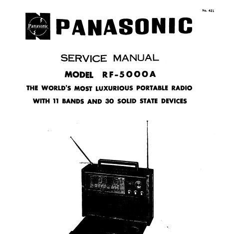 NATIONAL RF-5000A 11 BAND PORTABLE RADIO SERVICE MANUAL INC SCHEM DIAG PCB'S AND PARTS LIST 25 PAGES ENG