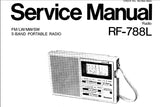 NATIONAL RF-788L FM LW MW SW 5 BAND PORTABLE RADIO SERVICE MANUAL INC SCHEM DIAG PCB AND PARTS LIST 8 PAGES ENG