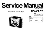 NATIONAL RQ-V202 STEREO RADIO CASSETTE PLAYER SERVICE MANUAL INC SCHEM DIAGS PCB'S AND PARTS LIST 13 PAGES ENG