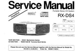 NATIONAL RX-DS4 PORTABLE STEREO CD SYSTEM SERVICE MANUAL INC SCHEM DIAG PCB AND PARTS LIST 8 PAGES ENG