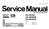 NATIONAL SA-XR30E SA-XR30EB SA-XR30EG AV CONTROL RECEIVER SERVICE MANUAL INC SCHEM DIAGS PCB'S BLK DIAG WIRING CONN DIAG AND PARTS LIST 90 PAGES ENG