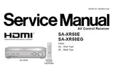 NATIONAL SA-XR58E SA-XR58EG AV CONTROL RECEIVER SERVICE MANUAL INC CONN DIAGS WIRING CONN DIAG BLK DIAG SCHEM DIAGS PCB'S AND PARTS LIST 135 PAGES ENG