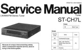 NATIONAL ST-CH7L LW MW FM STEREO TUNER SERVICE MANUAL INC SCHEM DIAG PCB'S BLK DIAG AND PARTS LIST 13 PAGES ENG