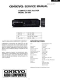 ONKYO DX-200 CD PLAYER SERVICE MANUAL INC PCBS SCHEM DIAG AND PARTS LIST 18 PAGES ENG